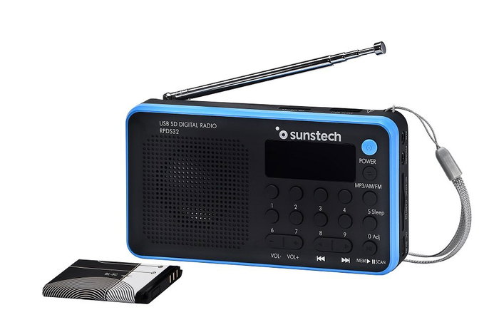 Sunstech Radio Portátil RPDS32BL Negra y Azul Sunstech Radio Portátil RPDS32BL Negra y Azul